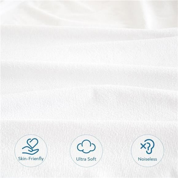 Waterproof Full Size Mattress Protector Soft Terry Cover Fitted Bed Sheet - Picture 3 of 7